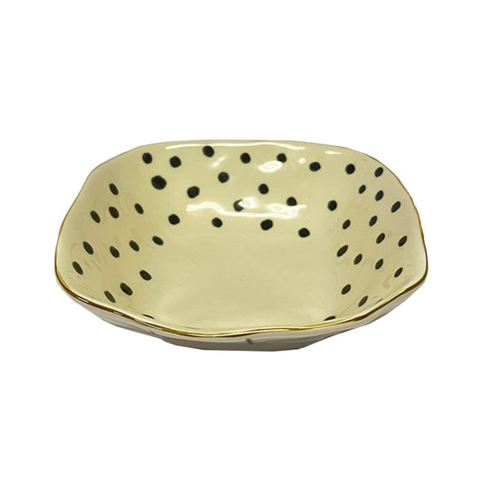 Carton of 8 x Gold Rim Dot Grid Bowls @ R50 per Bowl