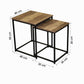Walnut & Metal Square 2pc Nest of Tables @ R455 per set