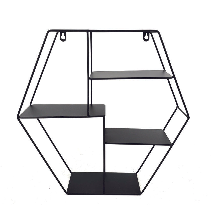 Carton of 4 x Hexagon Metal Wall Shelves @ R210 per Shelf